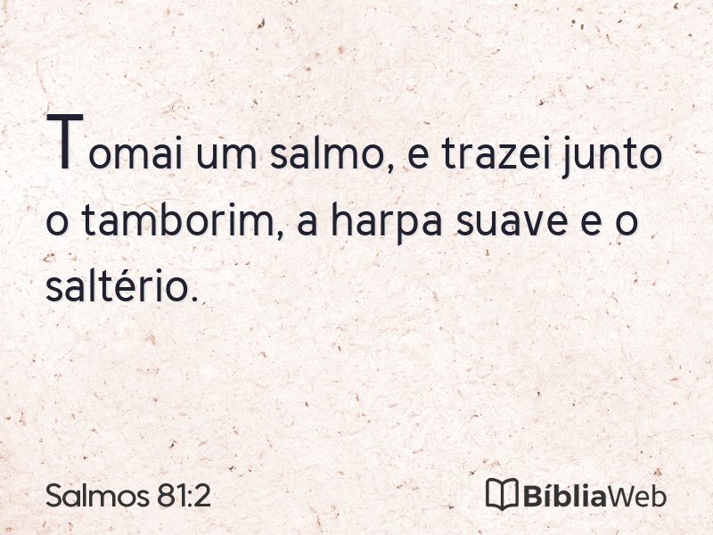 Salmos 81:2 em imagem para compartilhar