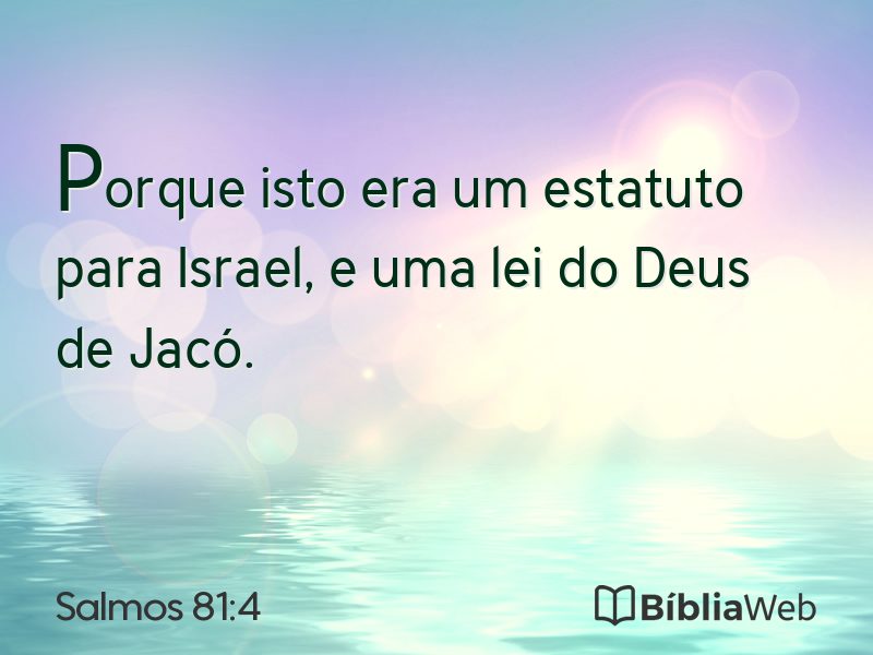 Salmos 81:4 em imagem para compartilhar