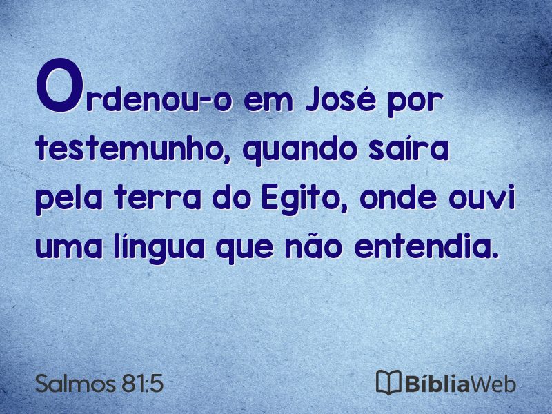 Salmos 81:5 em imagem para compartilhar