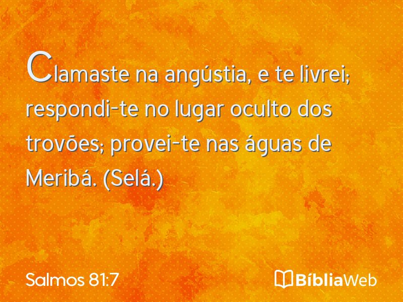Salmos 81:7 em imagem para compartilhar
