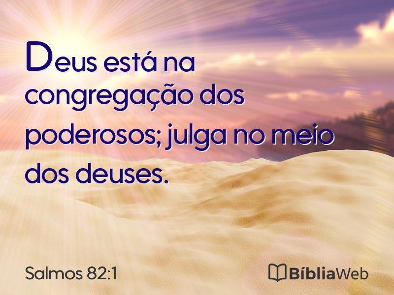 Salmos 82:1 em imagem para compartilhar