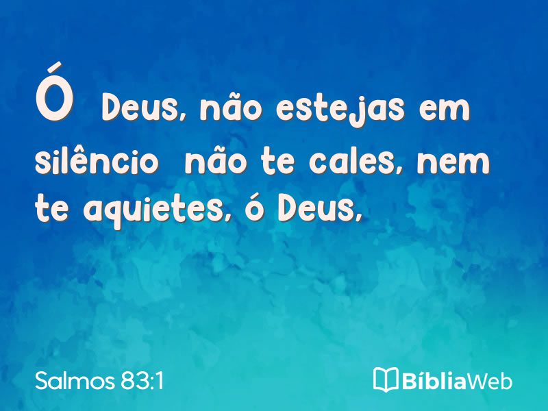 Salmos 83:1 em imagem para compartilhar