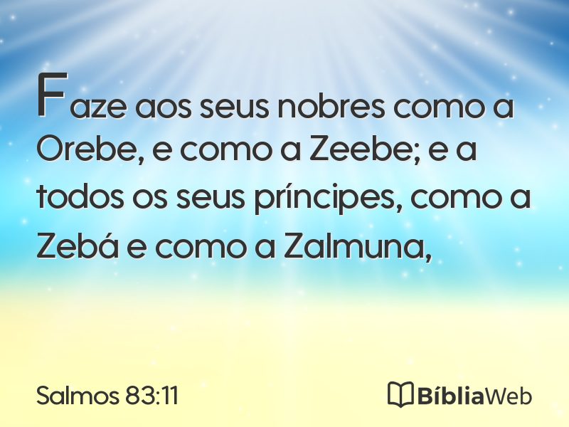 Salmos 83:11 em imagem para compartilhar