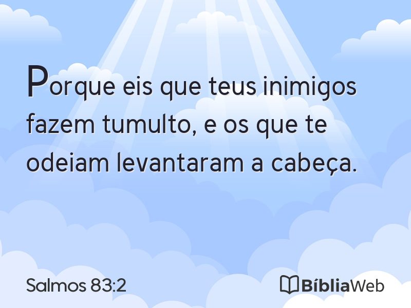 Salmos 83:2 em imagem para compartilhar