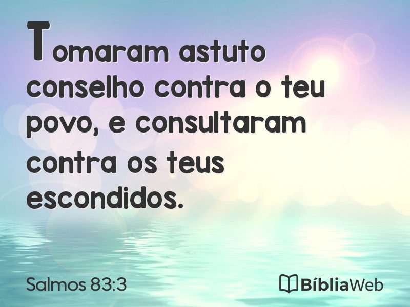 Salmos 83:3 em imagem para compartilhar