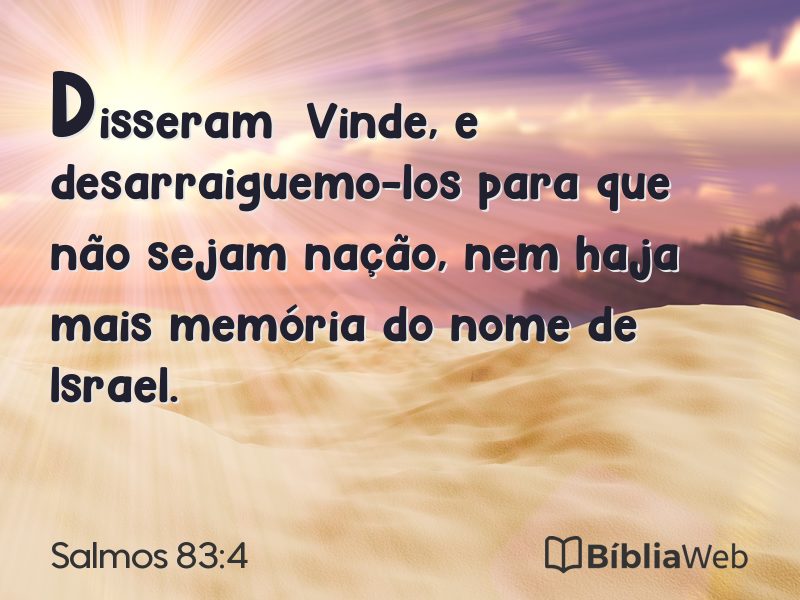 Salmos 83:4 em imagem para compartilhar