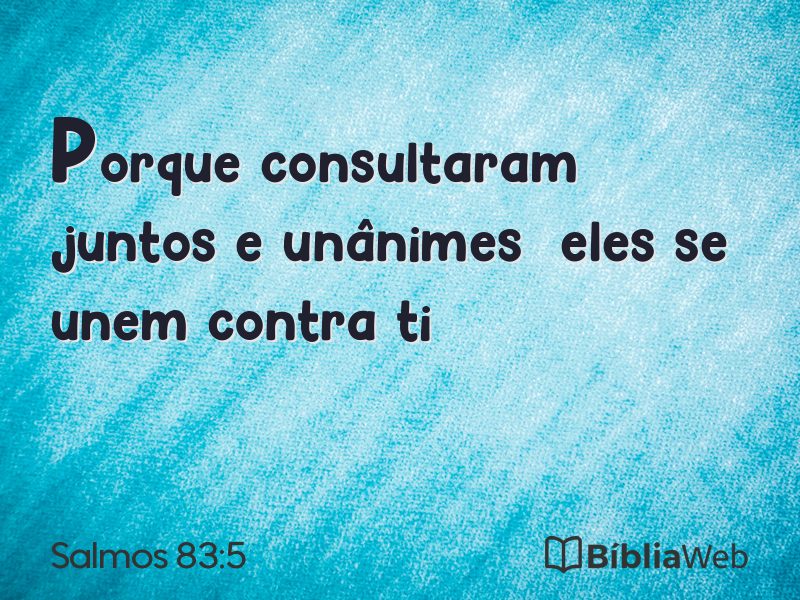 Salmos 83:5 em imagem para compartilhar