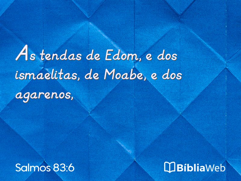Salmos 83:6 em imagem para compartilhar