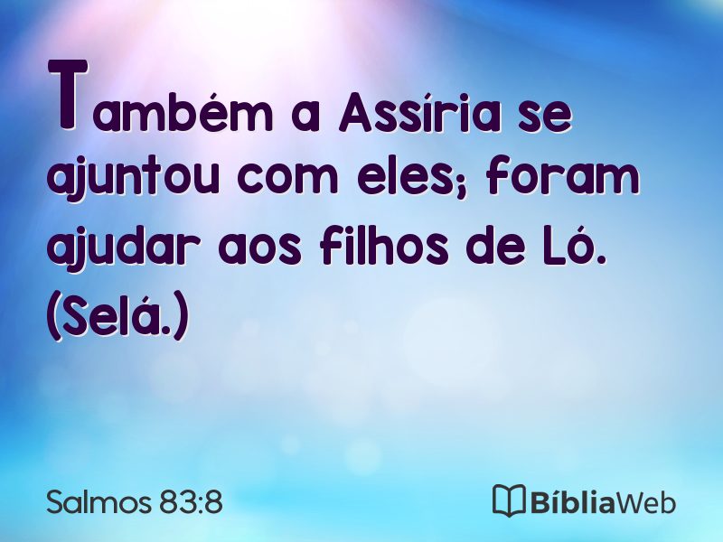 Salmos 83:8 em imagem para compartilhar