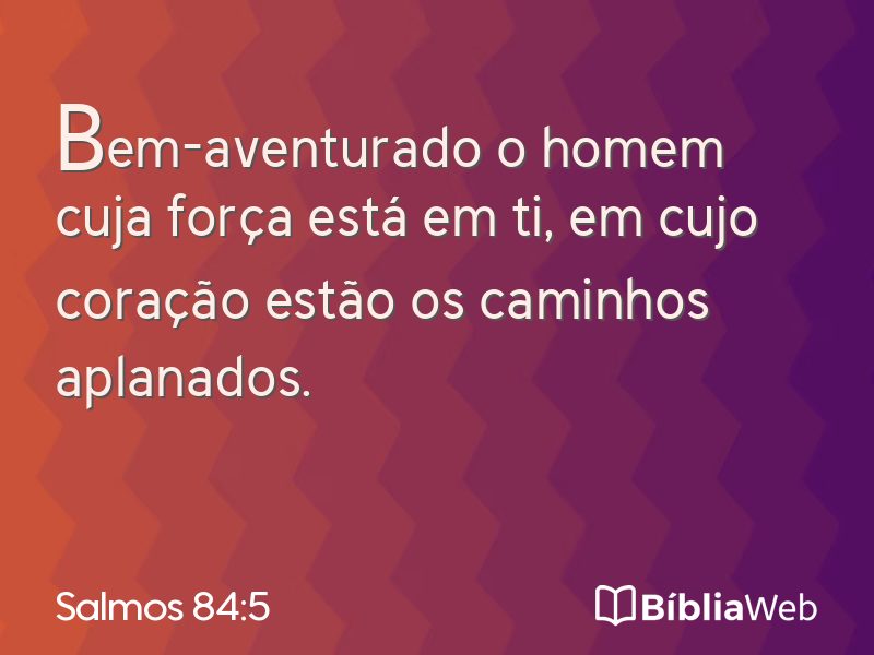 Salmos 84:5 em imagem para compartilhar
