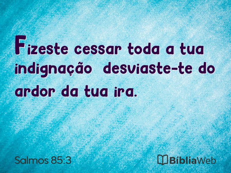 Salmos 85:3 em imagem para compartilhar