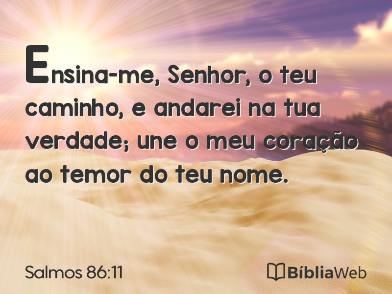 Salmos 86:11 em imagem para compartilhar