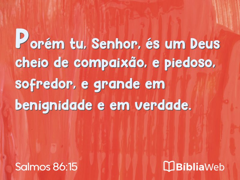 Salmos 86:15 em imagem para compartilhar
