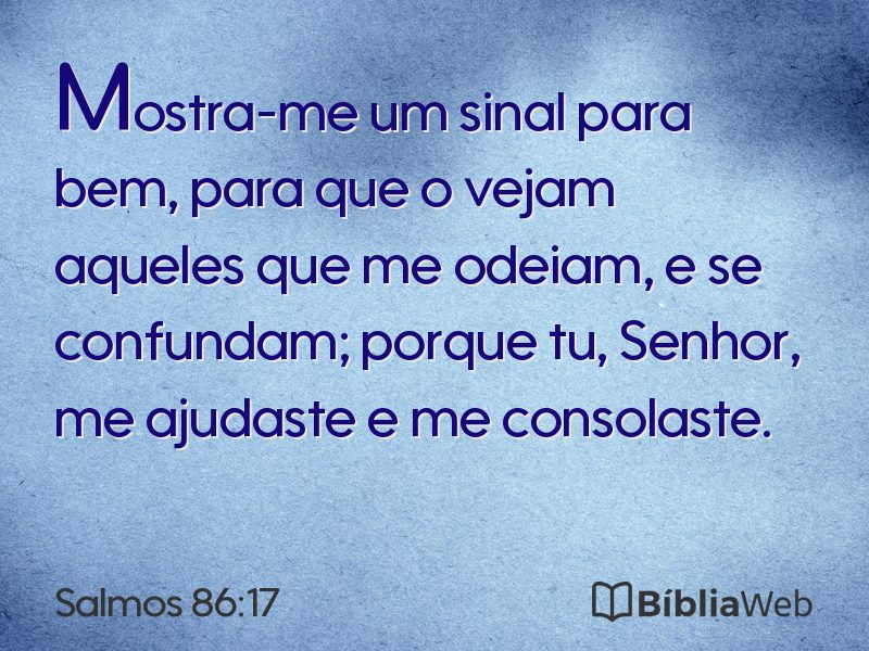 Salmos 86:17 em imagem para compartilhar