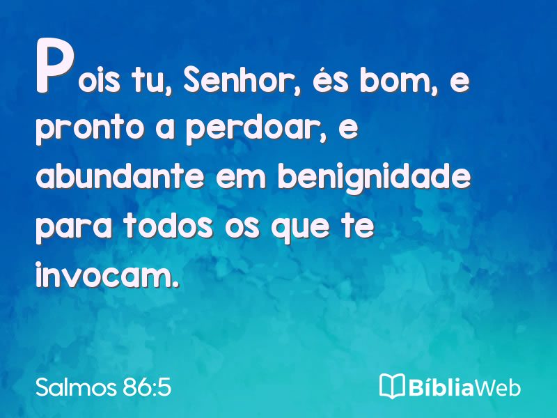 Salmos 86:5 em imagem para compartilhar