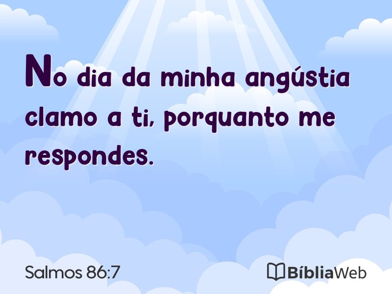 Salmos 86:7 em imagem para compartilhar