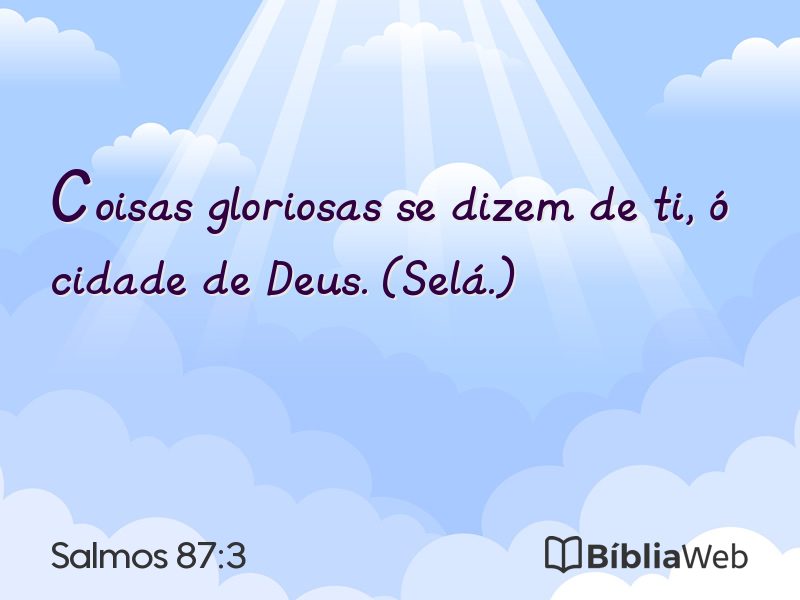 Salmos 87:3 em imagem para compartilhar