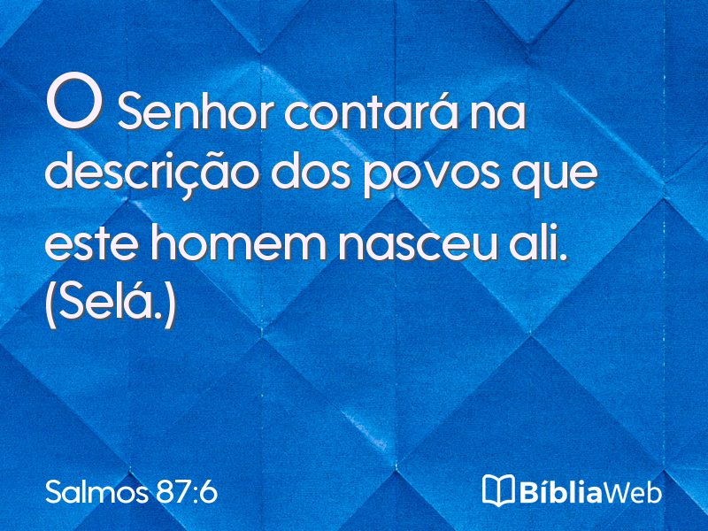 Salmos 87:6 em imagem para compartilhar