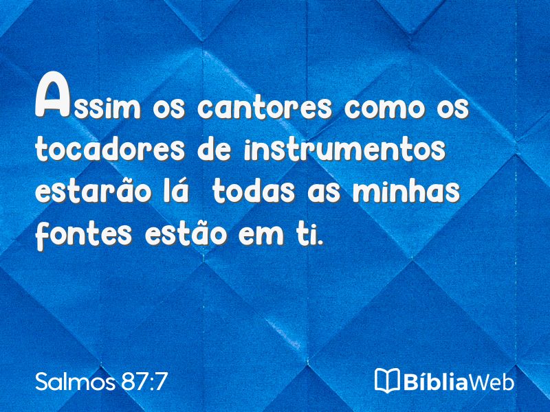 Salmos 87:7 em imagem para compartilhar