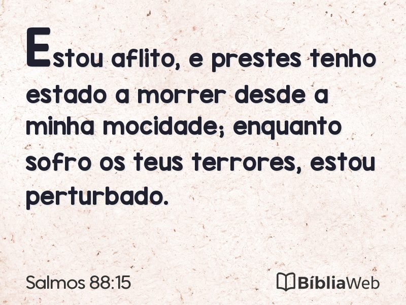 Salmos 88:15 em imagem para compartilhar