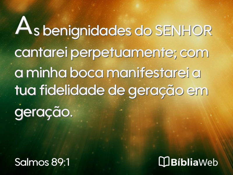 Salmos 89:1 em imagem para compartilhar