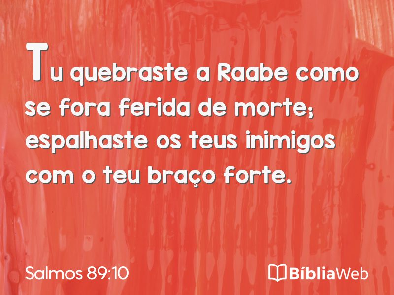 Salmos 89:10 em imagem para compartilhar