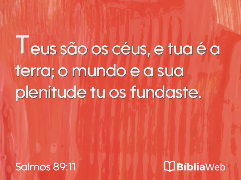 Salmos 89:11 em imagem para compartilhar