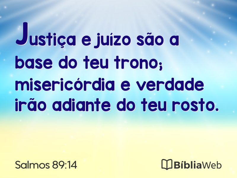 Salmos 89:14 em imagem para compartilhar
