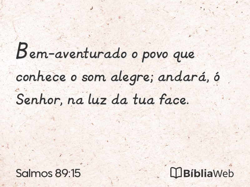 Salmos 89:15 em imagem para compartilhar