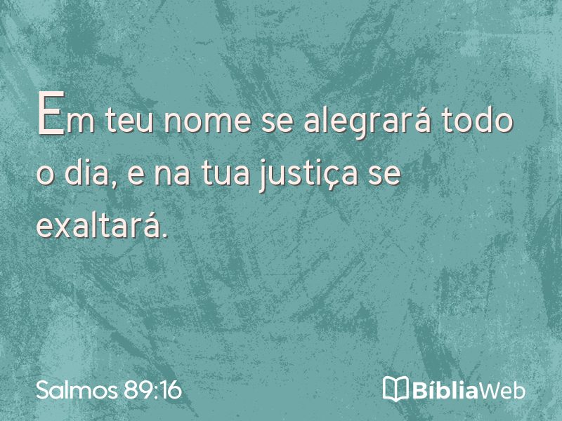 Salmos 89:16 em imagem para compartilhar