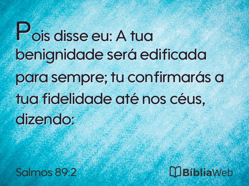 Salmos 89:2 em imagem para compartilhar
