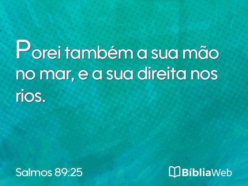 Salmos 89:25 em imagem para compartilhar