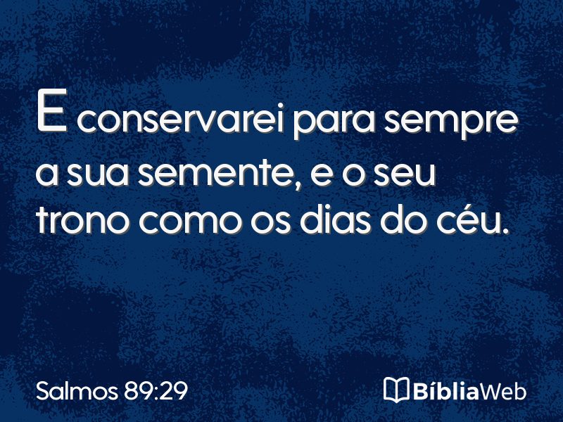 Salmos 89:29 em imagem para compartilhar