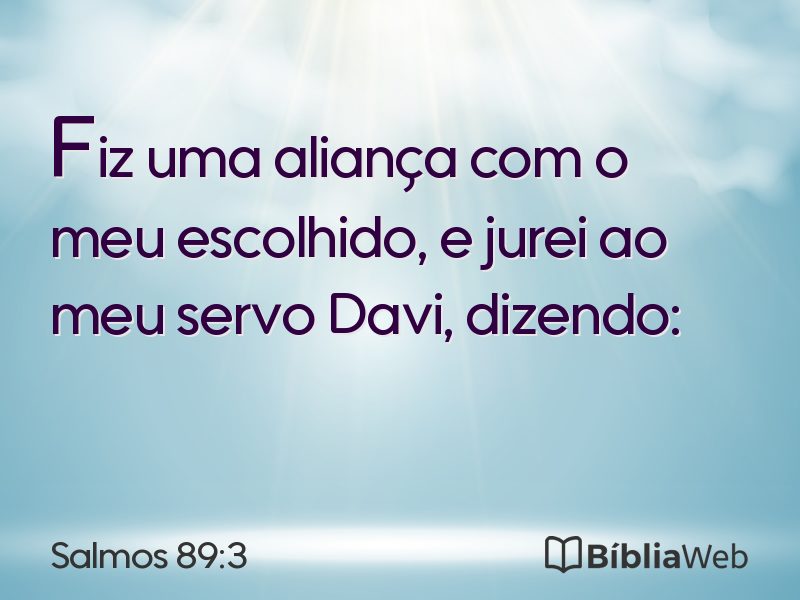 Salmos 89:3 em imagem para compartilhar