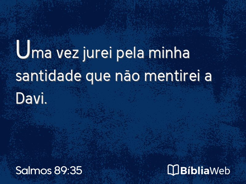 Salmos 89:35 em imagem para compartilhar