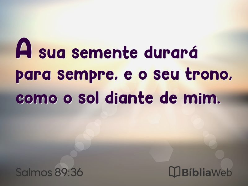 Salmos 89:36 em imagem para compartilhar