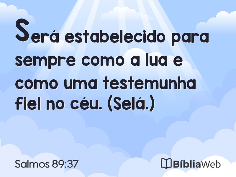 Salmos 89:37 em imagem para compartilhar