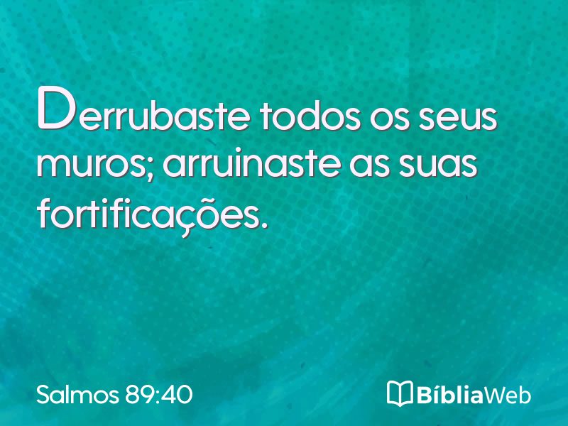 Salmos 89:40 em imagem para compartilhar
