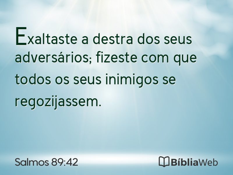 Salmos 89:42 em imagem para compartilhar