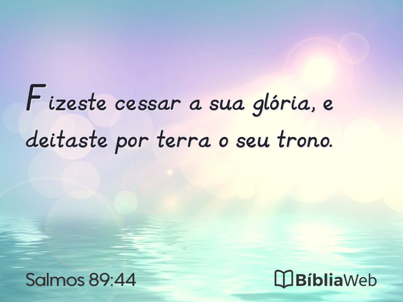 Salmos 89:44 em imagem para compartilhar