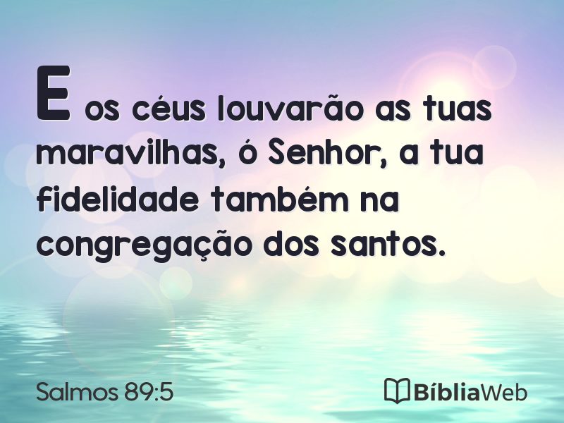 Salmos 89:5 em imagem para compartilhar