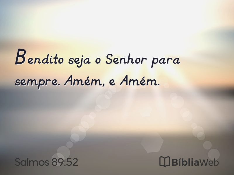Salmos 89:52 em imagem para compartilhar