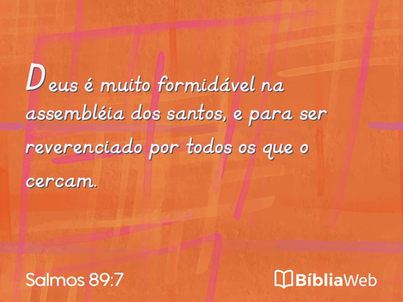 Salmos 89:7 em imagem para compartilhar