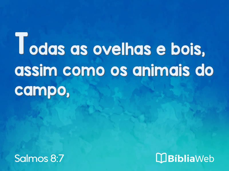 Salmos 8:7 em imagem para compartilhar
