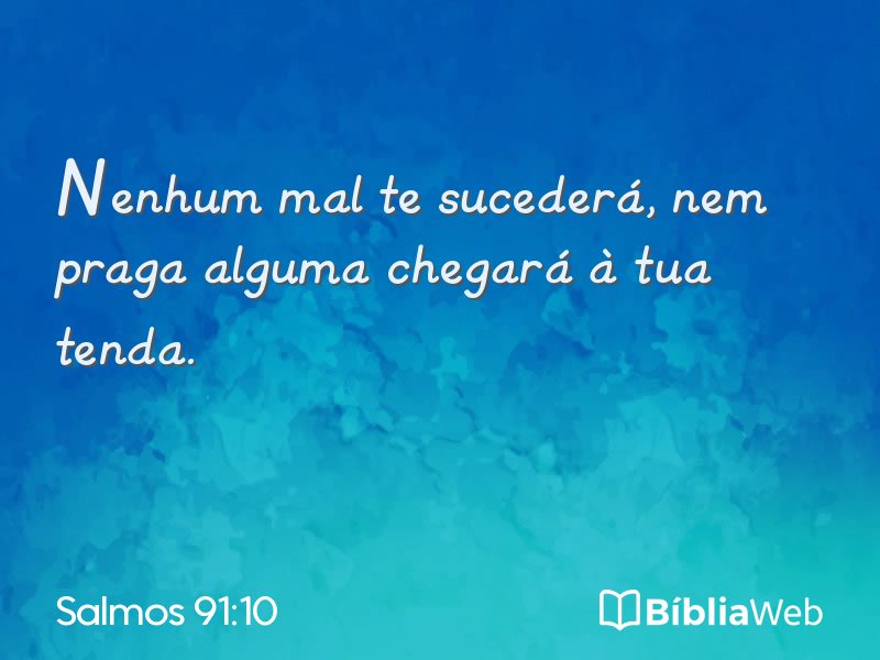 Salmos 91:10 em imagem para compartilhar