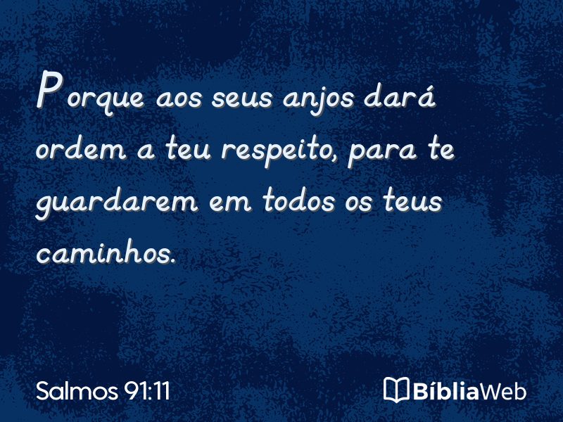 Salmos 91:11 em imagem para compartilhar
