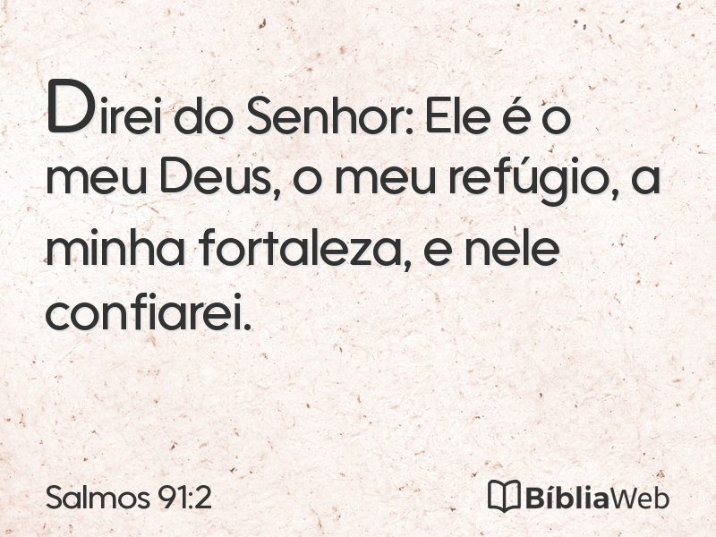 Salmos 91:2 em imagem para compartilhar