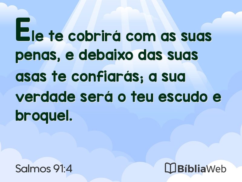 Salmos 91:4 em imagem para compartilhar