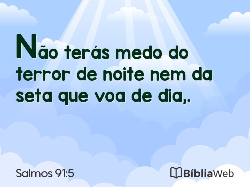 Salmos 91:5 em imagem para compartilhar