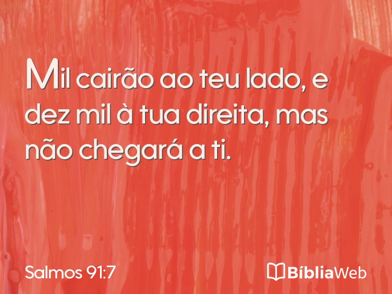 Salmos 91:7 em imagem para compartilhar